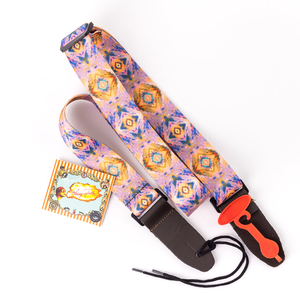Henry Heller 1.5" Ukulele Design Series Sublimation Strap - Kaleidoscope 3