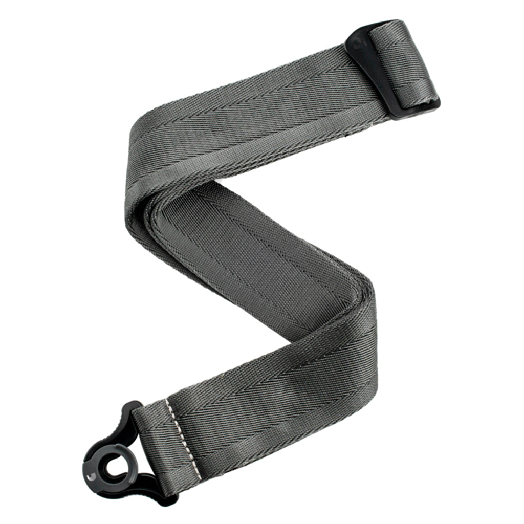 D'Addario  Auto Lock Strap, 50mm - Metal Grey