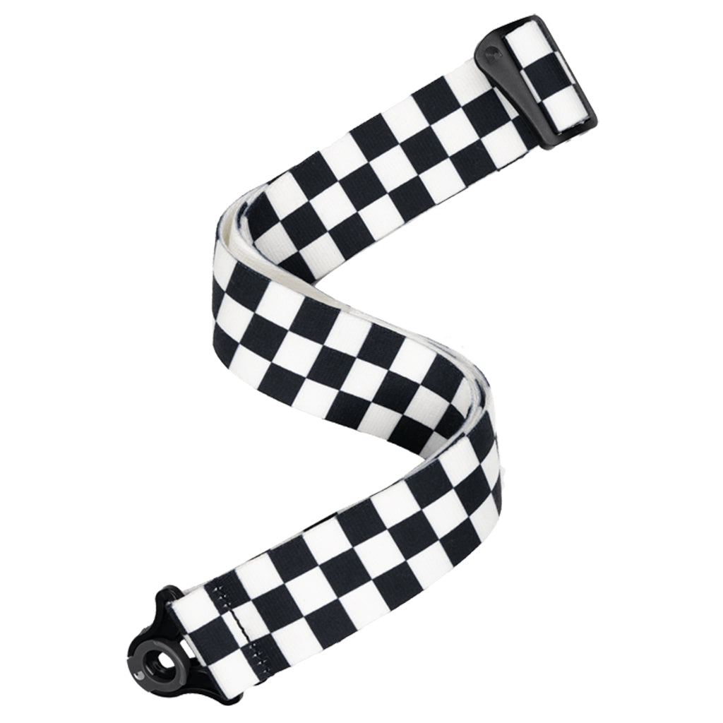 D'Addario  Auto Lock Strap, 50mm - Checkerboard