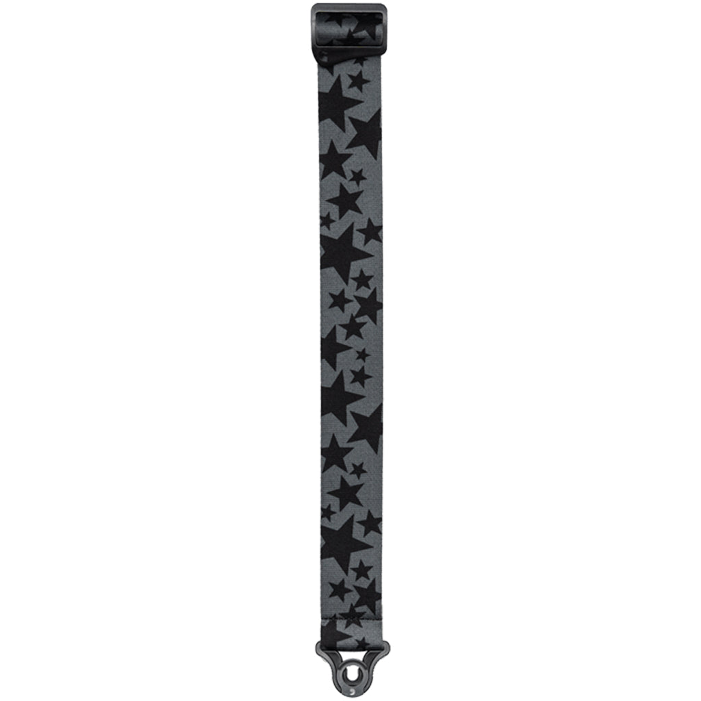 D'Addario  Auto Lock Strap, 50mm - Stars, Black and Grey