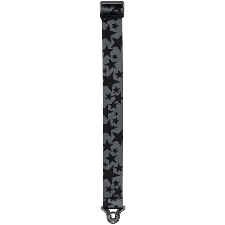 D'Addario  Auto Lock Strap, 50mm - Stars, Black and Grey