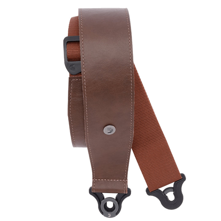 D'Addario  Comfort Leather Auto Lock Strap 2.5" - Brown