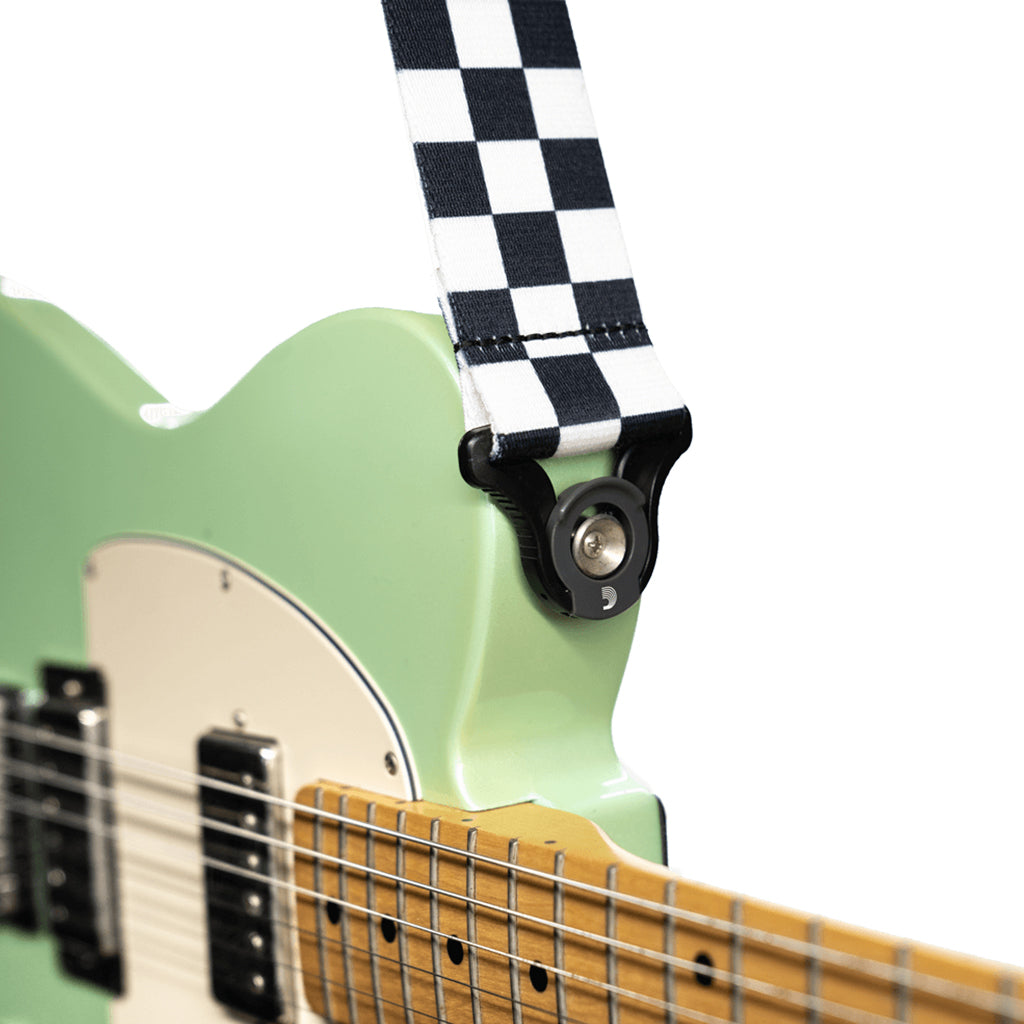 D'Addario  Auto Lock Strap, 50mm - Checkerboard