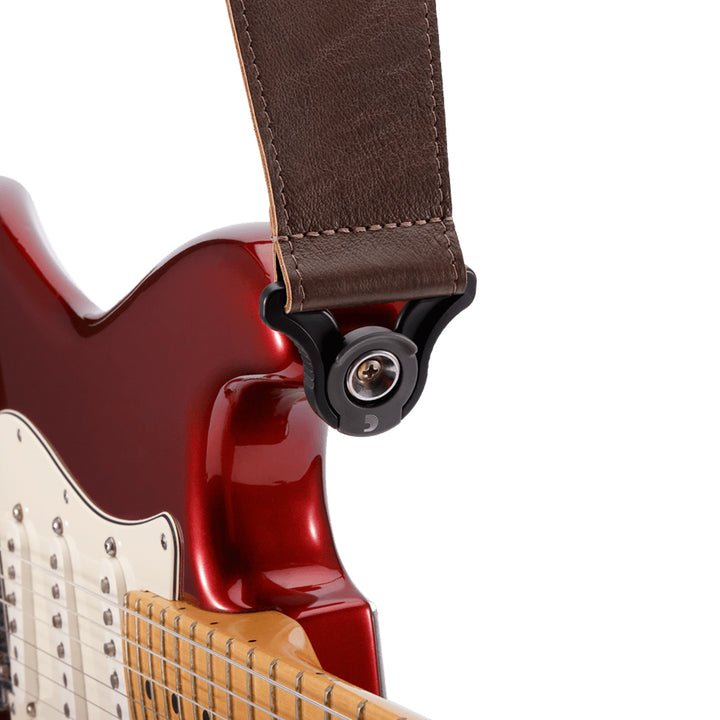 D'Addario  Comfort Leather Auto Lock Strap 2.5" - Brown