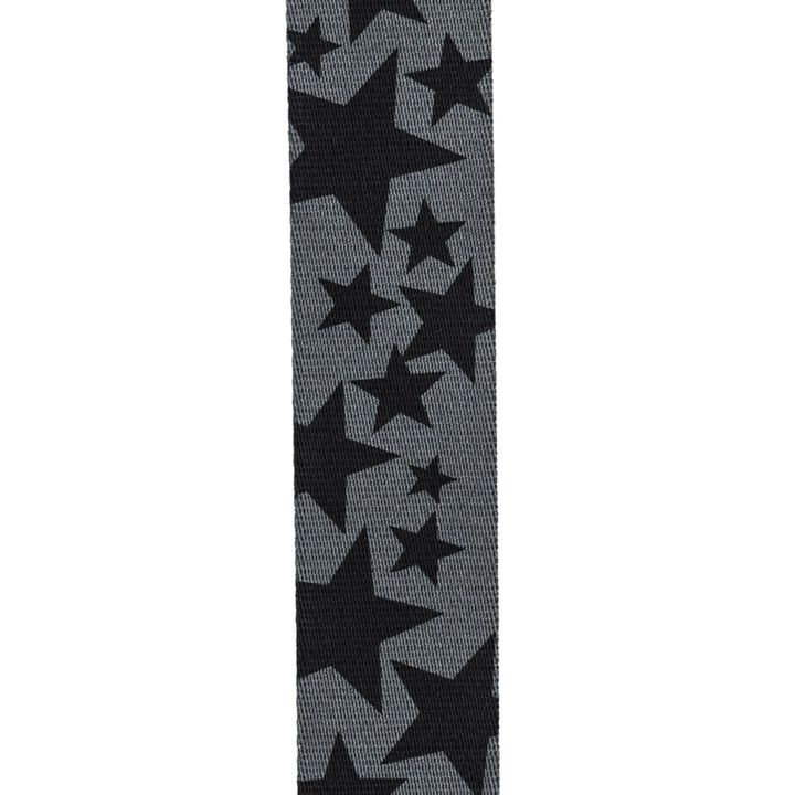 D'Addario  Auto Lock Strap, 50mm - Stars, Black and Grey