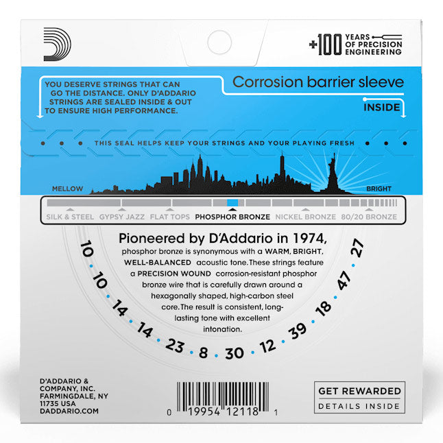 D'Addario EJ38H High Strung/Nashville Tuning Phosphor Bronze Strings