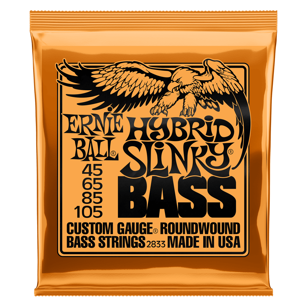 Ernie Ball PO2833 Hybrid Slinky Nickel Wound Electric Bass Strings 45-105 Gauge