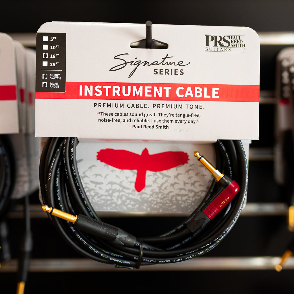 PRS Signature Instrument Cable - Silent 18ft Straight/Angle