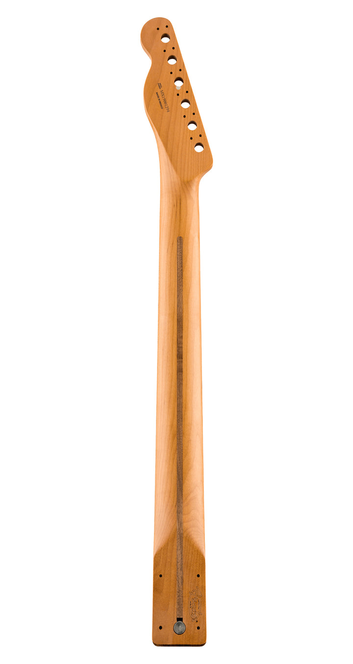 Fender Roasted Maple / Pau Ferro FB Telecaster Neck, 22 Jumbo Frets, 12" - Flat Oval Shape