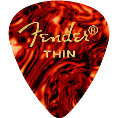Fender 351 Shape Premium Tortoise Shell Picks - Thin - Available at Lark Guitars