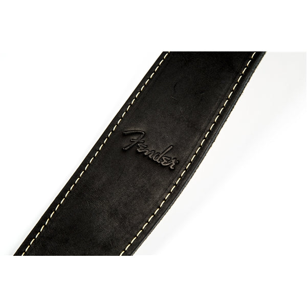 Fender Ball Glove Leather Strap - Black - Available at Lark Guitars