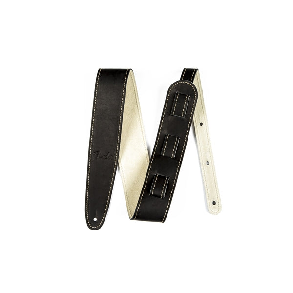 Fender Ball Glove Leather Strap - Black - Available at Lark Guitars