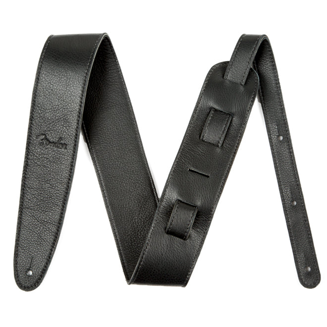 Fender Artisan Crafted Leather Strap, 2.5" - Black