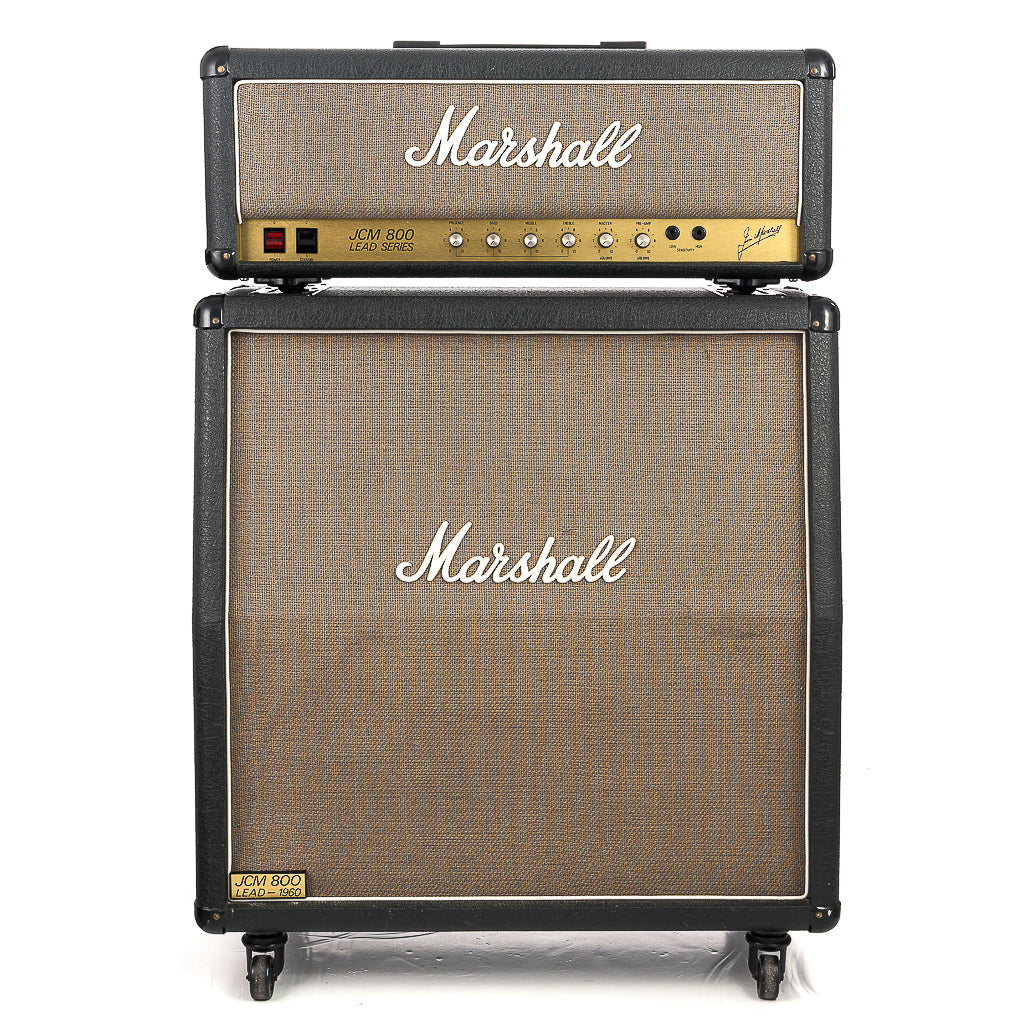 Marshall 1986 JCM 800 MKII Master Model 50 Watt Lead Series 2204 and 4x12 1960A Cabinet.