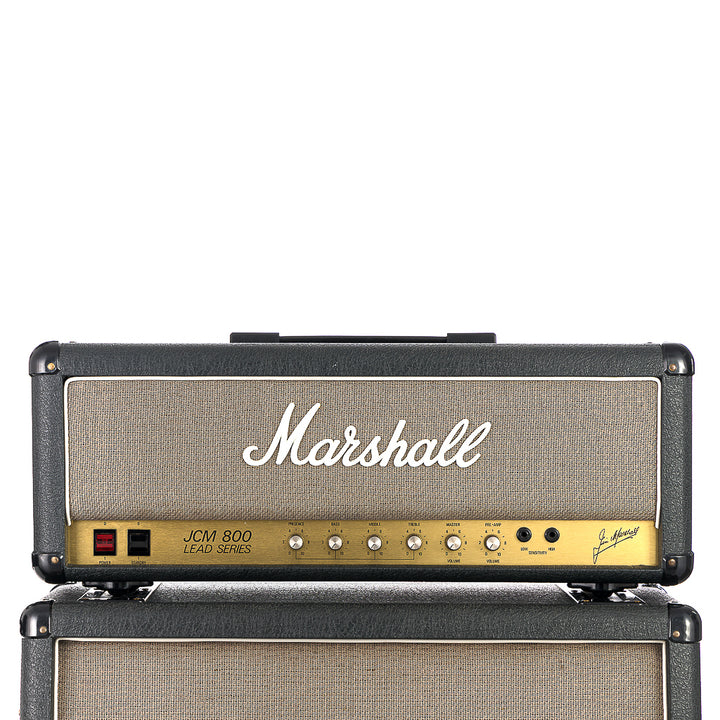 Marshall 1986 JCM 800 MKII Master Model 50 Watt Lead Series 2204 and 4x12 1960A Cabinet.