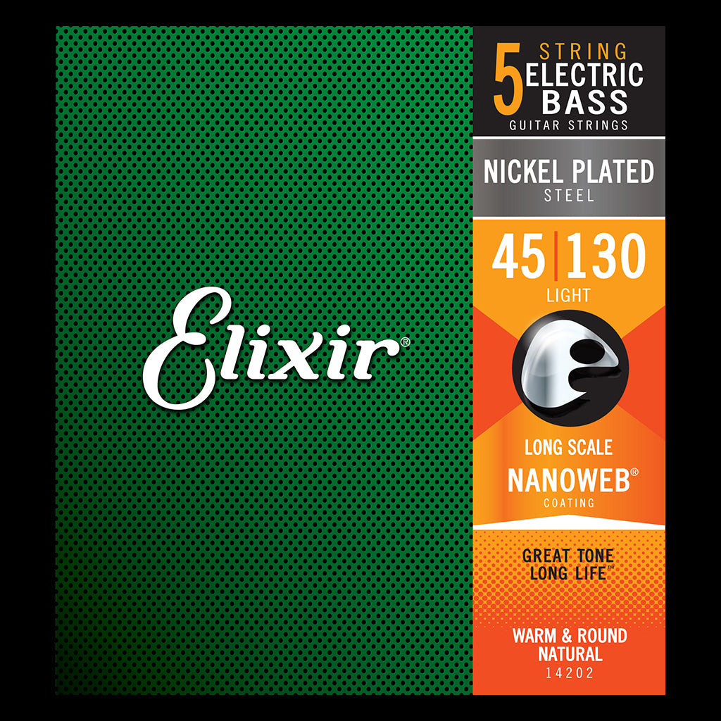 ELIXIR 14202 Light, Long Scale Cordes pour basse a cinq cordes