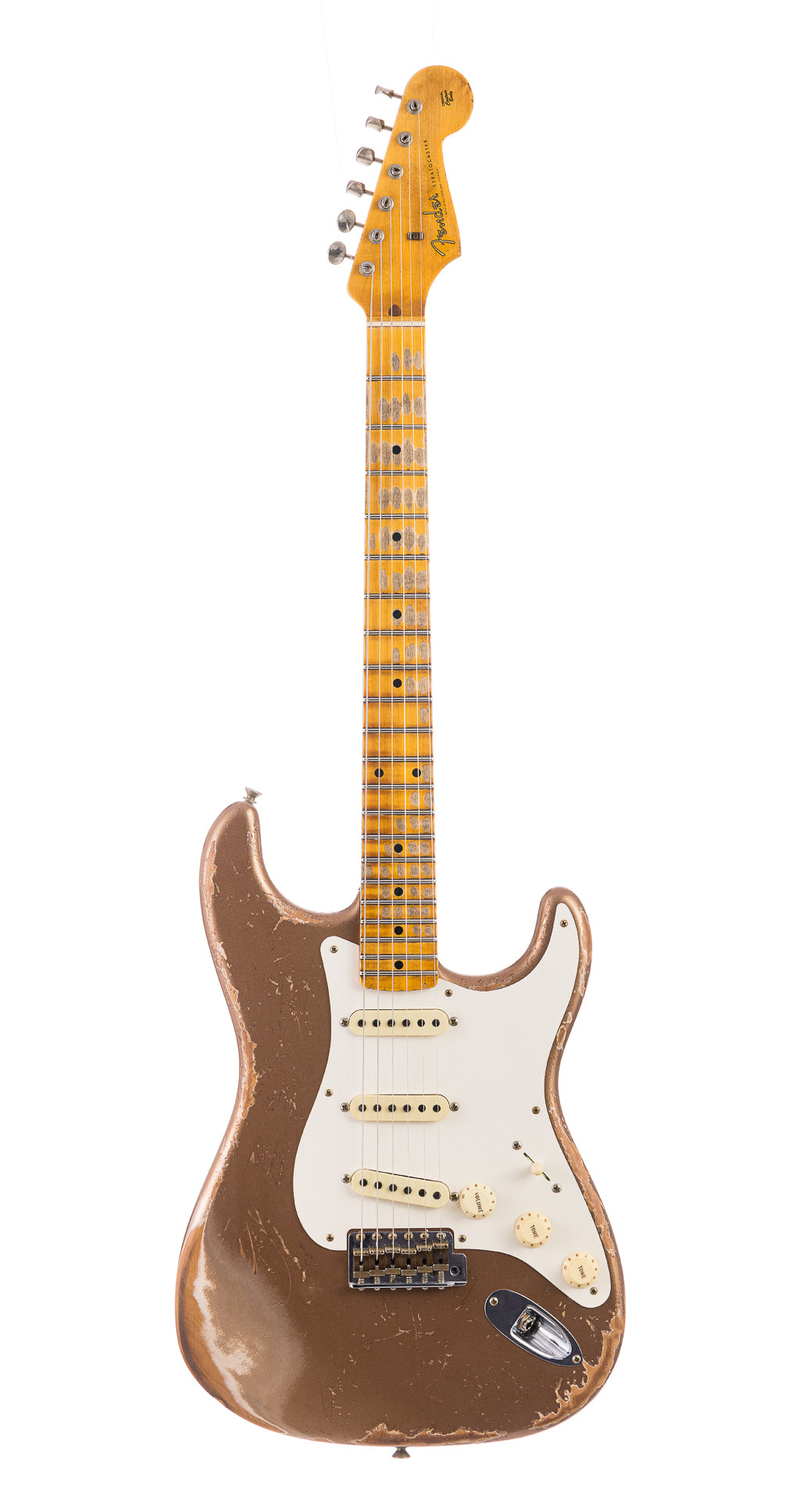 Fender Custom Shop 1957 Stratocaster Heavy Relic, Lark Guitars Custom Run - Fire Mist Gold (966)