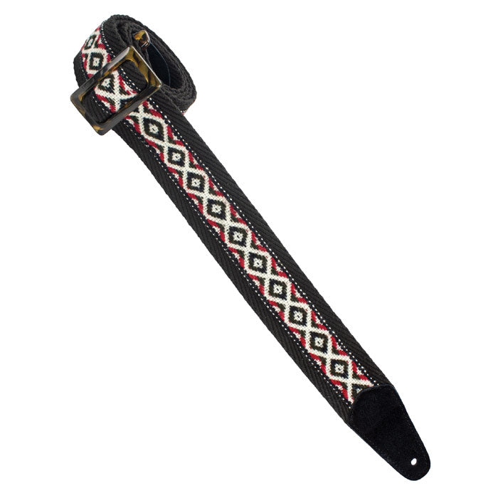 Henry Heller 2" Tort-O Herringbone Cotton - Black w/Red