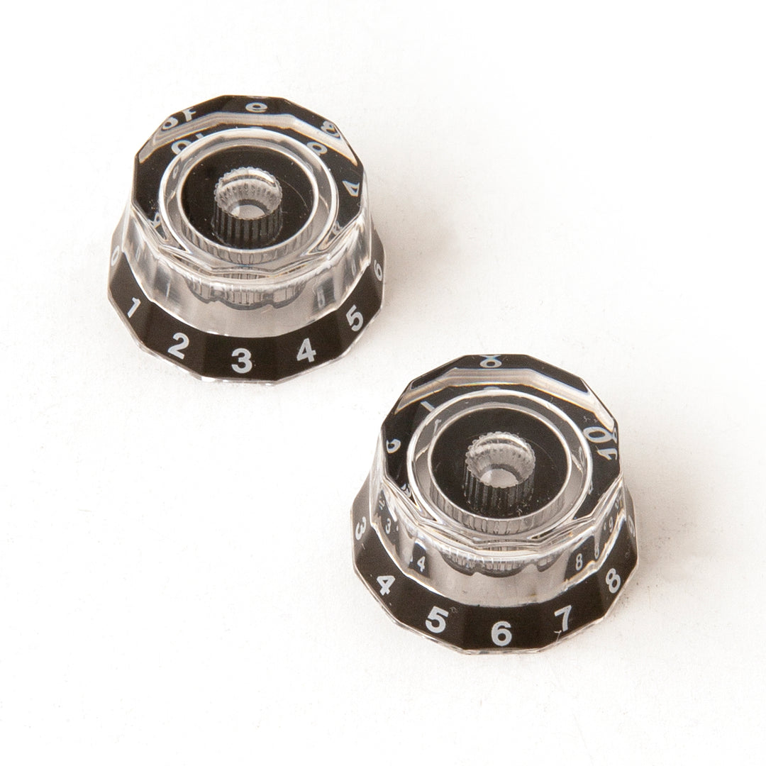 PRS Lampshade Knobs - Clear with Black Numbers