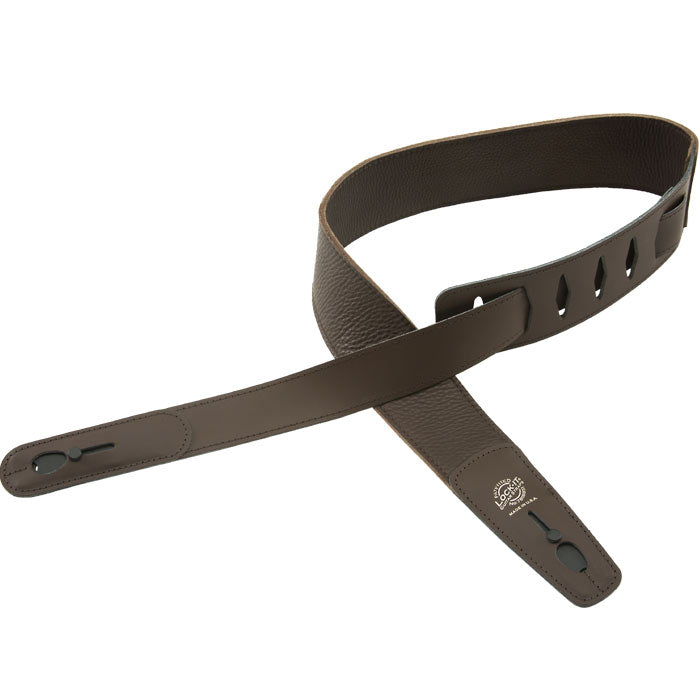 Lock-It Plush Leather Guitar Strap - Brown