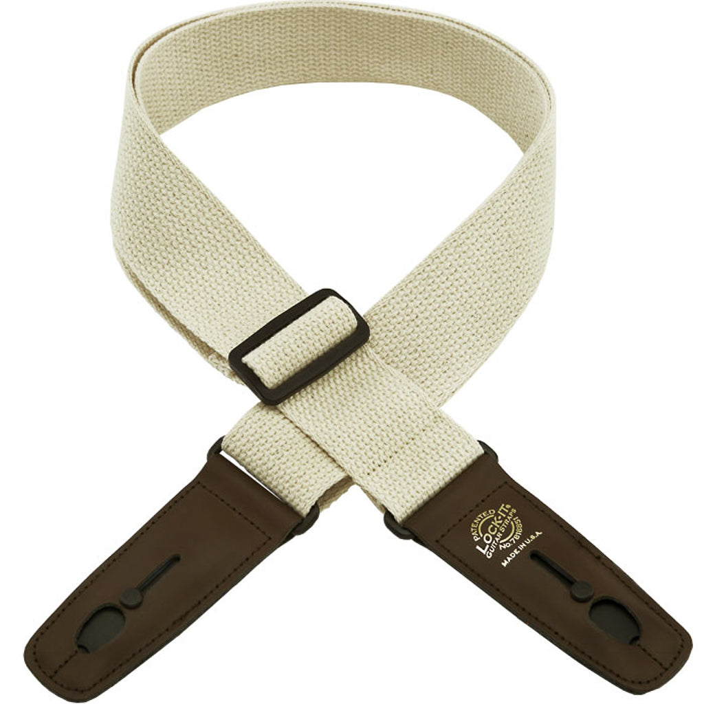 Lock-It 2" Cotton Series Strap - Natural/Brown