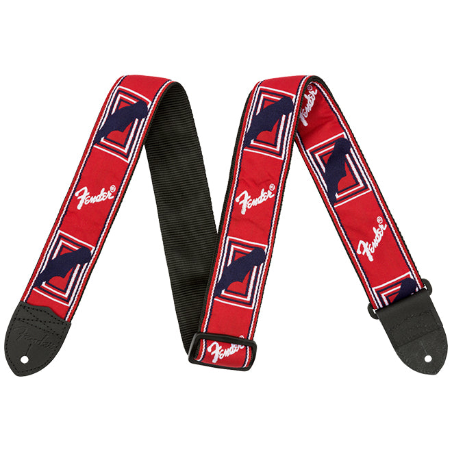 Fender 2" Monogrammed Strap - Red/White/Blue