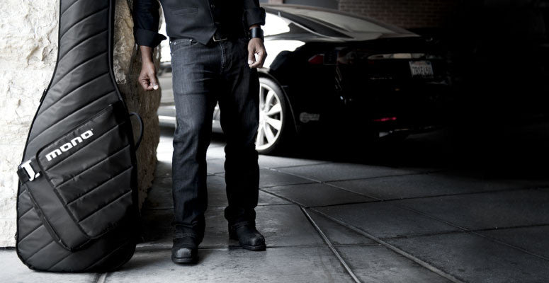 Mono M80 Bass Sleeve Electric Slim Case - Jet Black - M80-SEB-BLK - Available at Lark Guitars