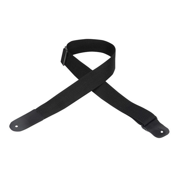 Levy’s M8POLYL-BLK 2” Polypropylene Guitar Strap - Black w/Gold “Lark Guitars” Logo - Available at Lark Guitars