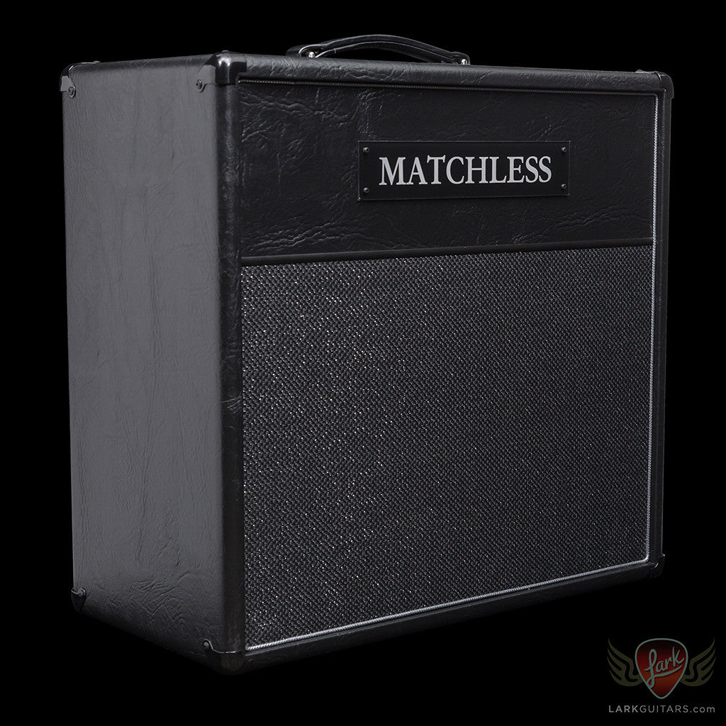 zSOLD - Matchless ESS 1x12 Cabinet - Black (007) - Available at Lark Guitars