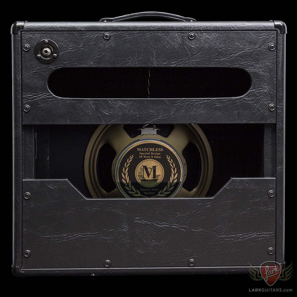 zSOLD - Matchless ESS 1x12 Cabinet - Black (007) - Available at Lark Guitars