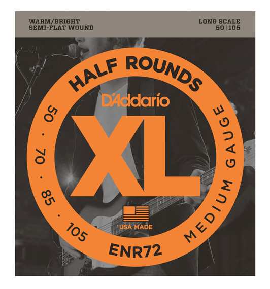 D'Addario ENR72 Half Rounds Medium Bass Strings 50-105 - Available at Lark Guitars