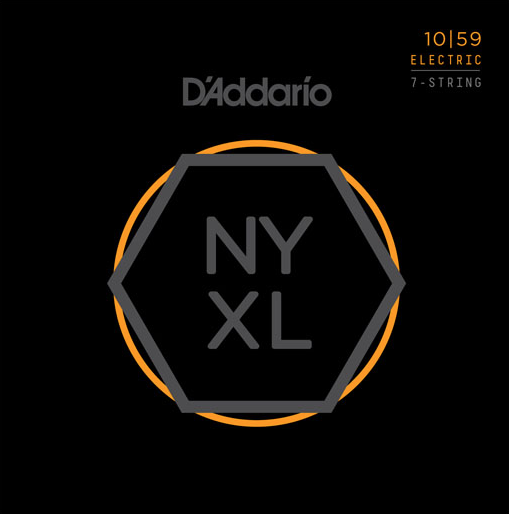D'Addario NYXL1059 7-String Nickel Wound Regular Light Electric Strings 10-59 - Available at Lark Guitars