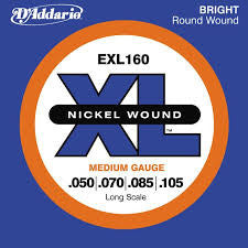 D'Addario EXL160 Nickel Wound Medium Bass Strings 50-105 - Available at Lark Guitars