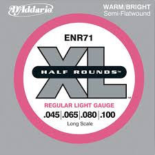 D'Addario ENR71 Half Rounds Regular Light Bass Strings 45-100 - Available at Lark Guitars