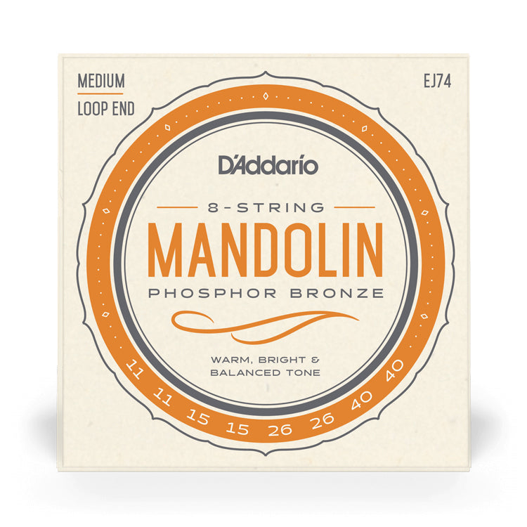 D'Addario EJ74 Phosphor Bronze Medium Mandolin Strings 11-40