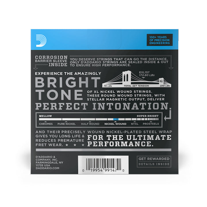D'Addario EXL157 Nickel Wound Electric Strings - .014-.068 Medium Baritone