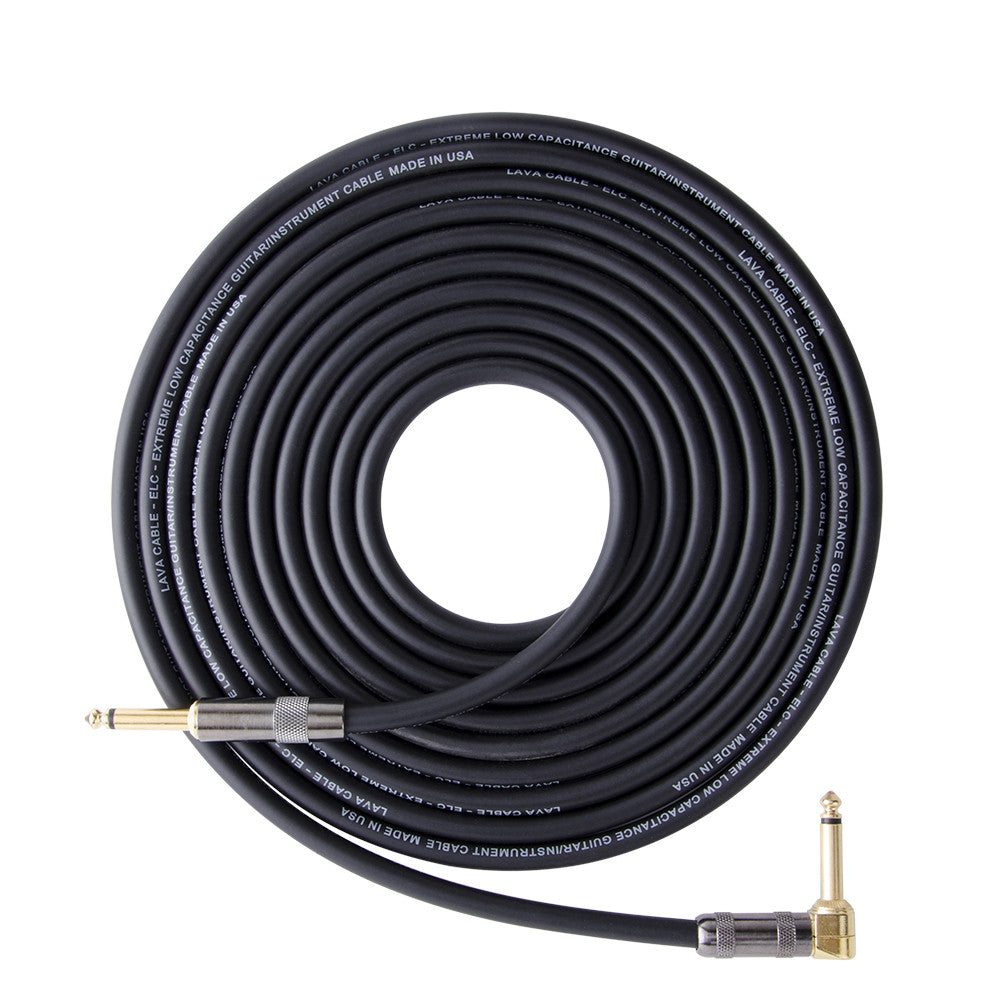 Lava ELC Cable 20' Right Angle to Straight - LCELC20R, Lava Cable - Lark Guitars