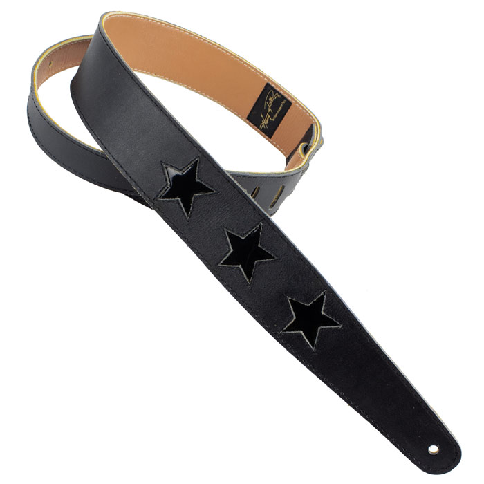 Henry Heller 2" Leather Strap - Black Stars