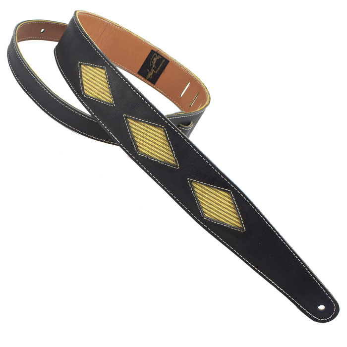 Henry Heller 2" Leather Strap - Black Diamonds