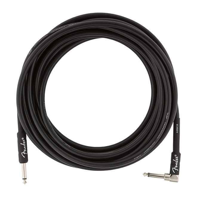 Fender Professional Series Instrument Cable 18.6' - Straight/Angle - Black