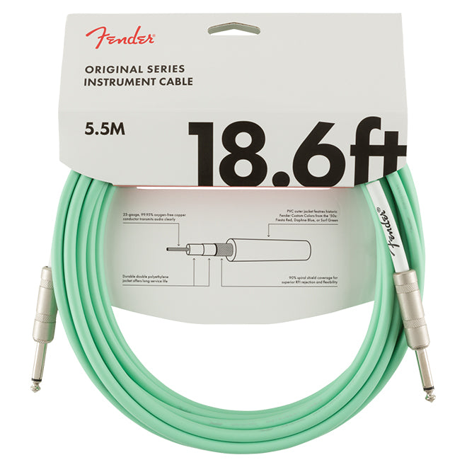 Fender Original Series Instrument Cable 18.6' - Surf Green