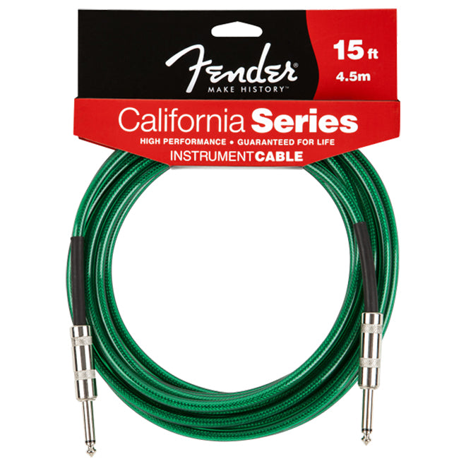 Fender California 15’ Instrument Cable - Surf Green