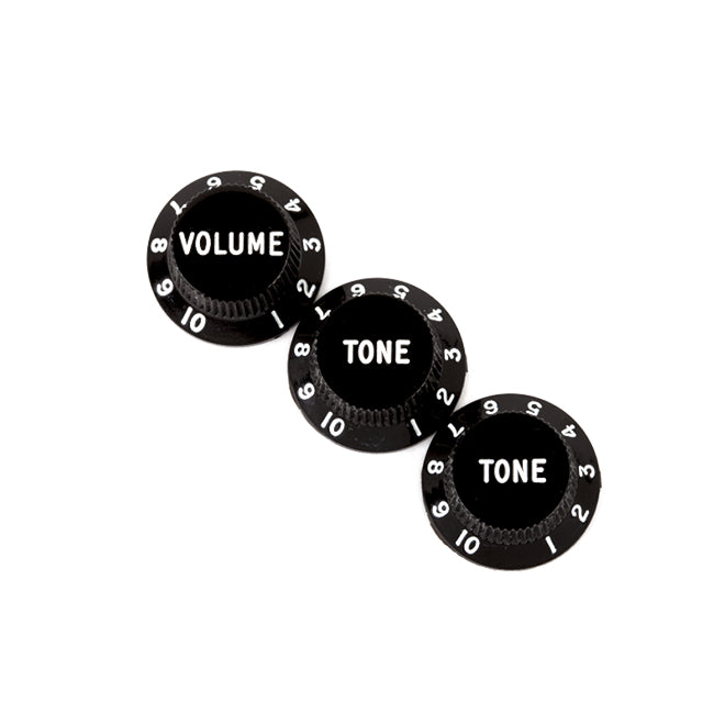 Fender Stratocaster Knobs - Black
