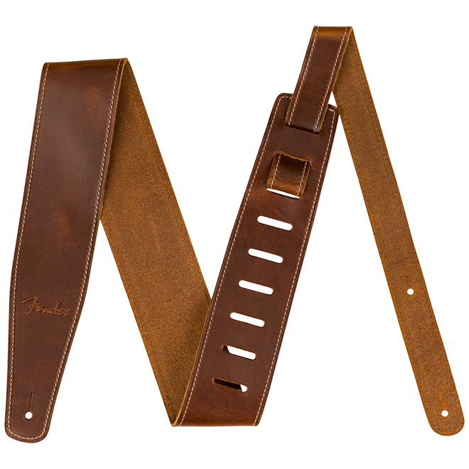 Fender 2.5” Broken-In Leather Strap - Tan