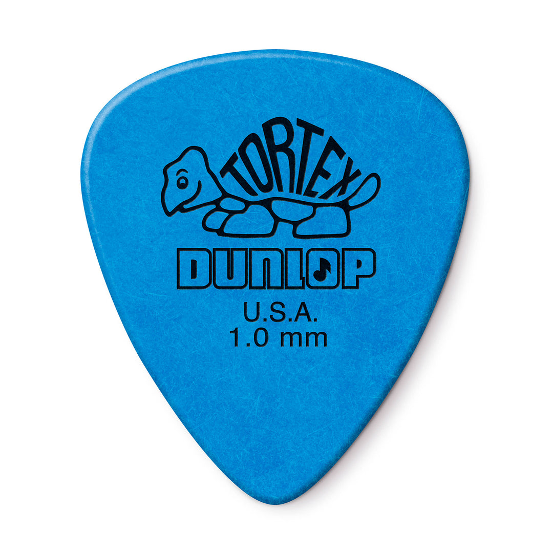 Dunlop 418P1.0 Tortex Standard 1.0mm Blue Picks - 12-Pack