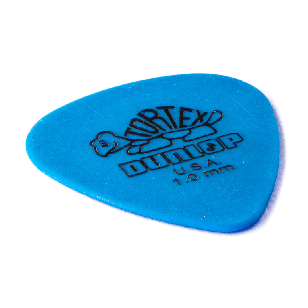 Dunlop 418P1.0 Tortex Standard 1.0mm Blue Picks - 12-Pack