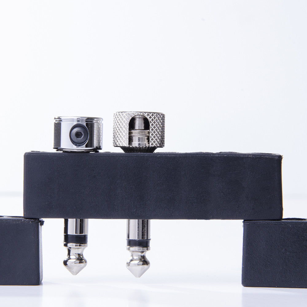 Lava Piston Solder-Free Right Angle Plug - Nickel - LCPTPLGR, Lava Cable - Lark Guitars