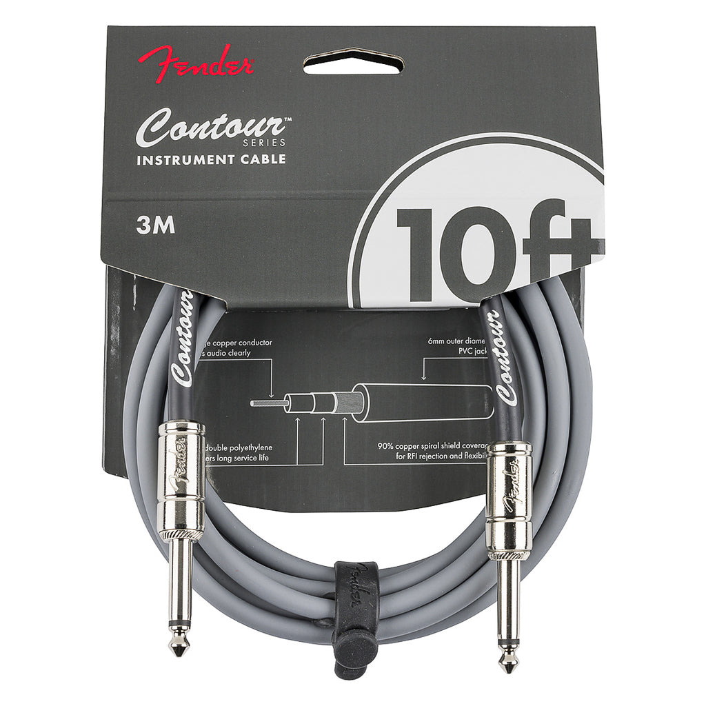 Fender Contour Series Instrument Cable - Inca Silver 10 feet