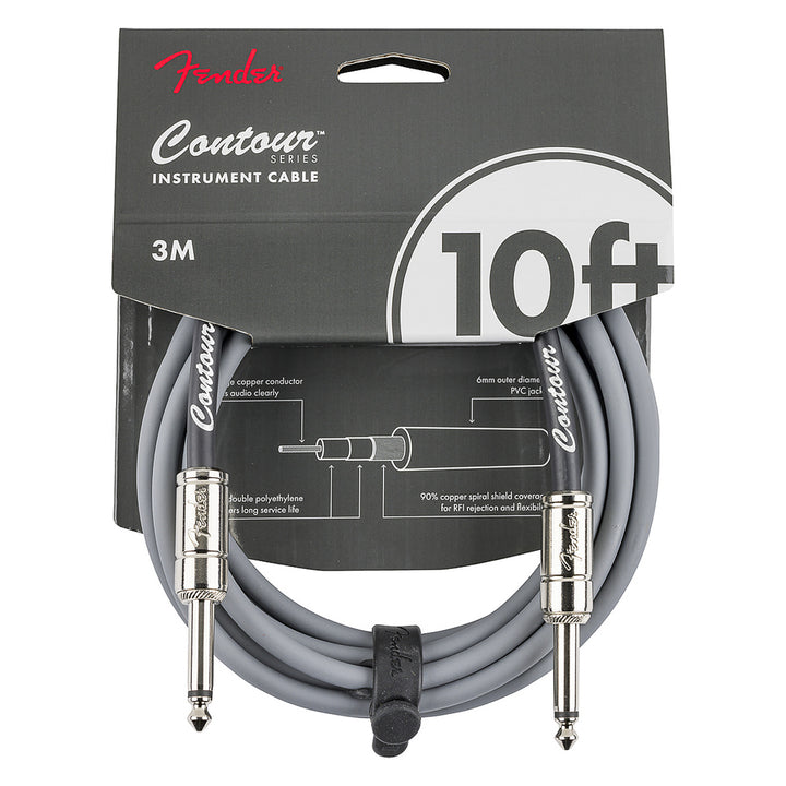 Fender Contour Series Instrument Cable - Inca Silver 10 feet