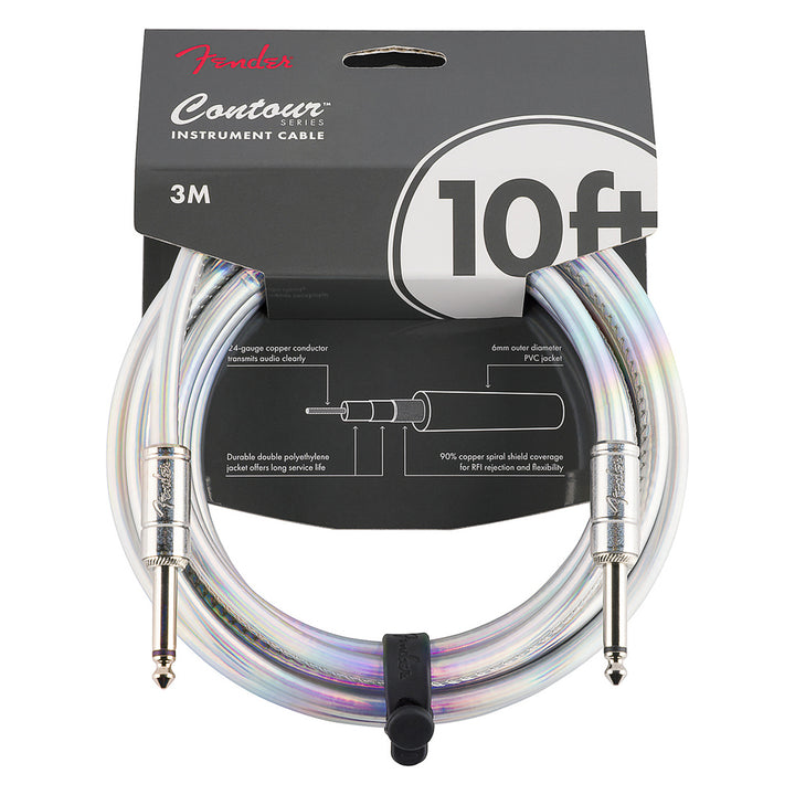 Fender Contour Series Instrument Cable - Iridescent 10'